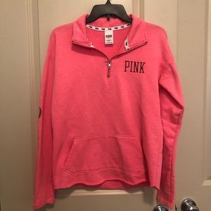 Pink Quarter Zip Crew
